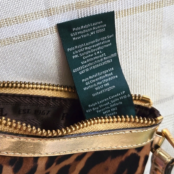 Lauren by Ralph Lauren Gold & Animal Print Wristlet - Picture 11 of 13